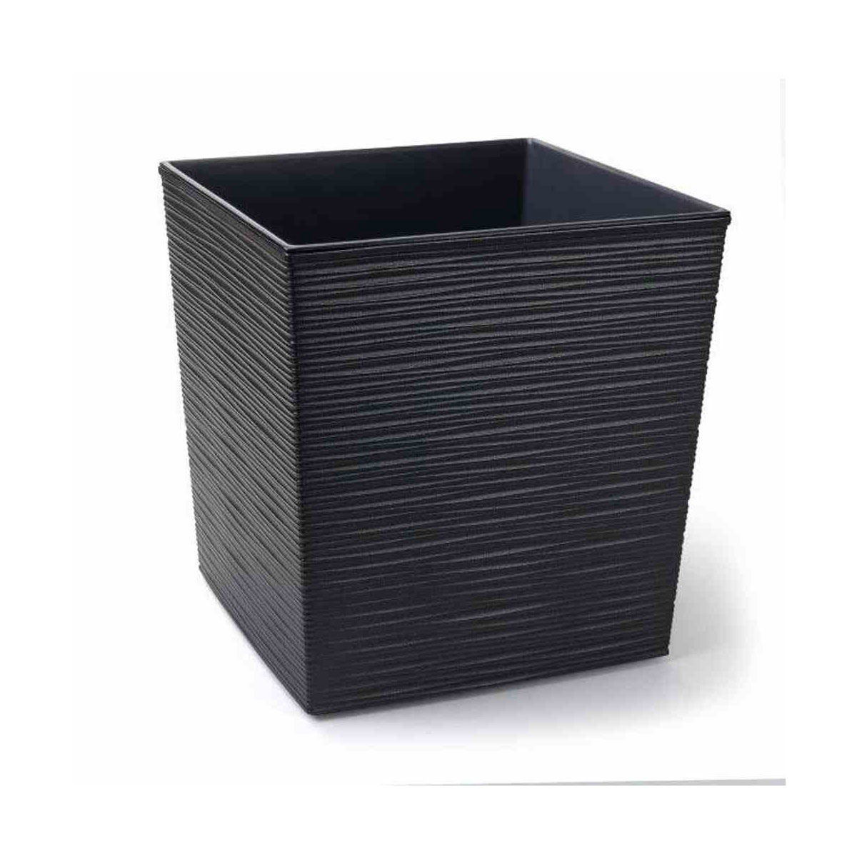 Siena Garden Pflanzgefäß Biron 25 x 25 x 26 cm graphit Rillenoptik Bild 1