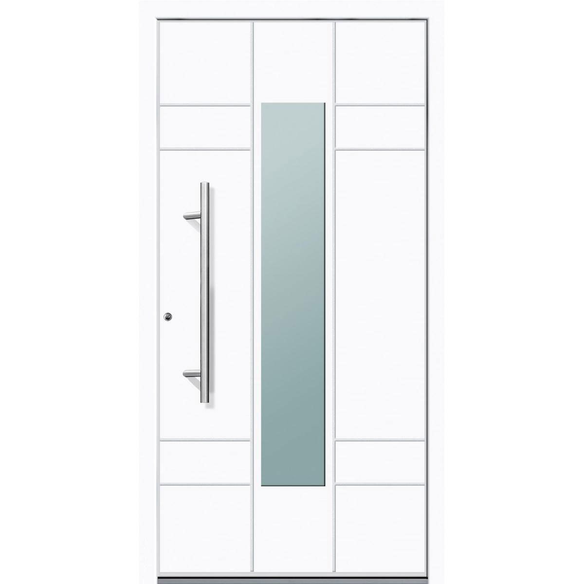 Aluminium Sicherheits-Haustür Como Superior weiß 100 x 210 x 6 cm links