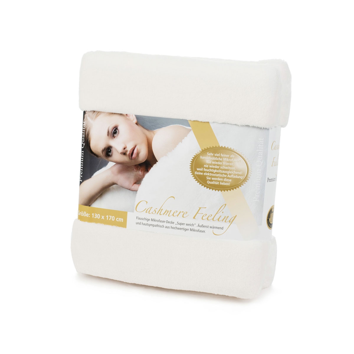Gözze Cashmere Decke Feeling 130 x 170 cm wollweiß