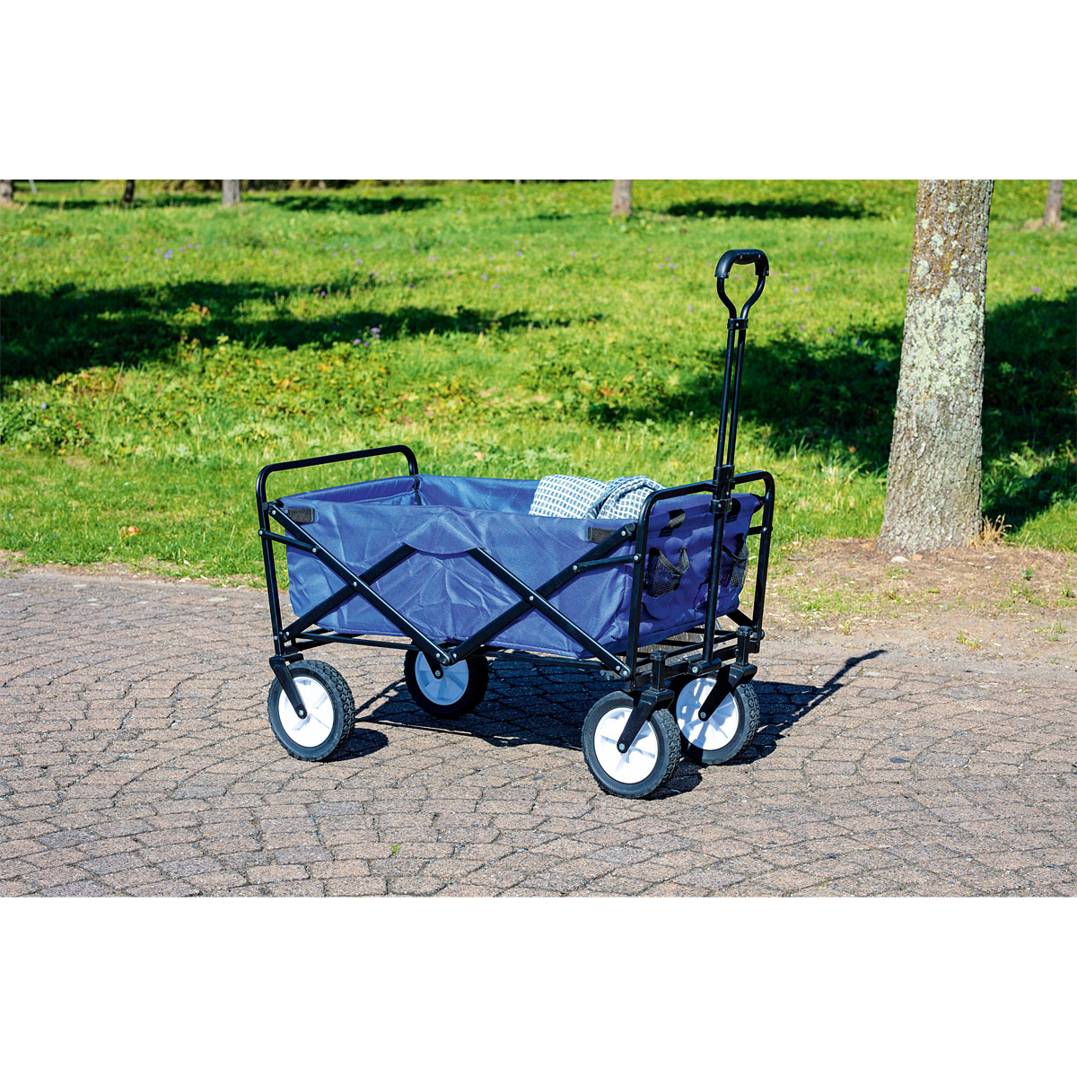 Haveson Bollerwagen faltbar 89 x 59 x 48 cm blau Bild 3