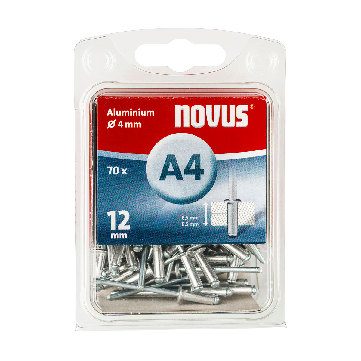 Novus  Blindnieten Aluminium A 4 x 12 mm 70 Stück