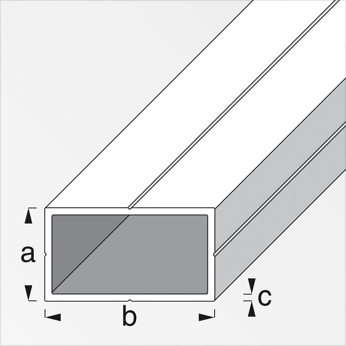 MyTool Rechteckrohr 15,5 x 27,5 mm 1m blank Bild 2