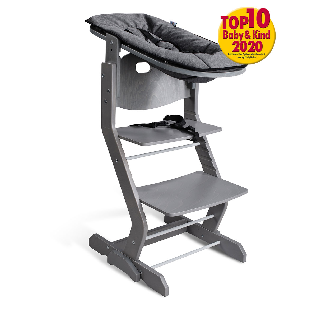 tiSsi Babyaufsatz für Hochstuhl, grau-anthrazit Bild 1