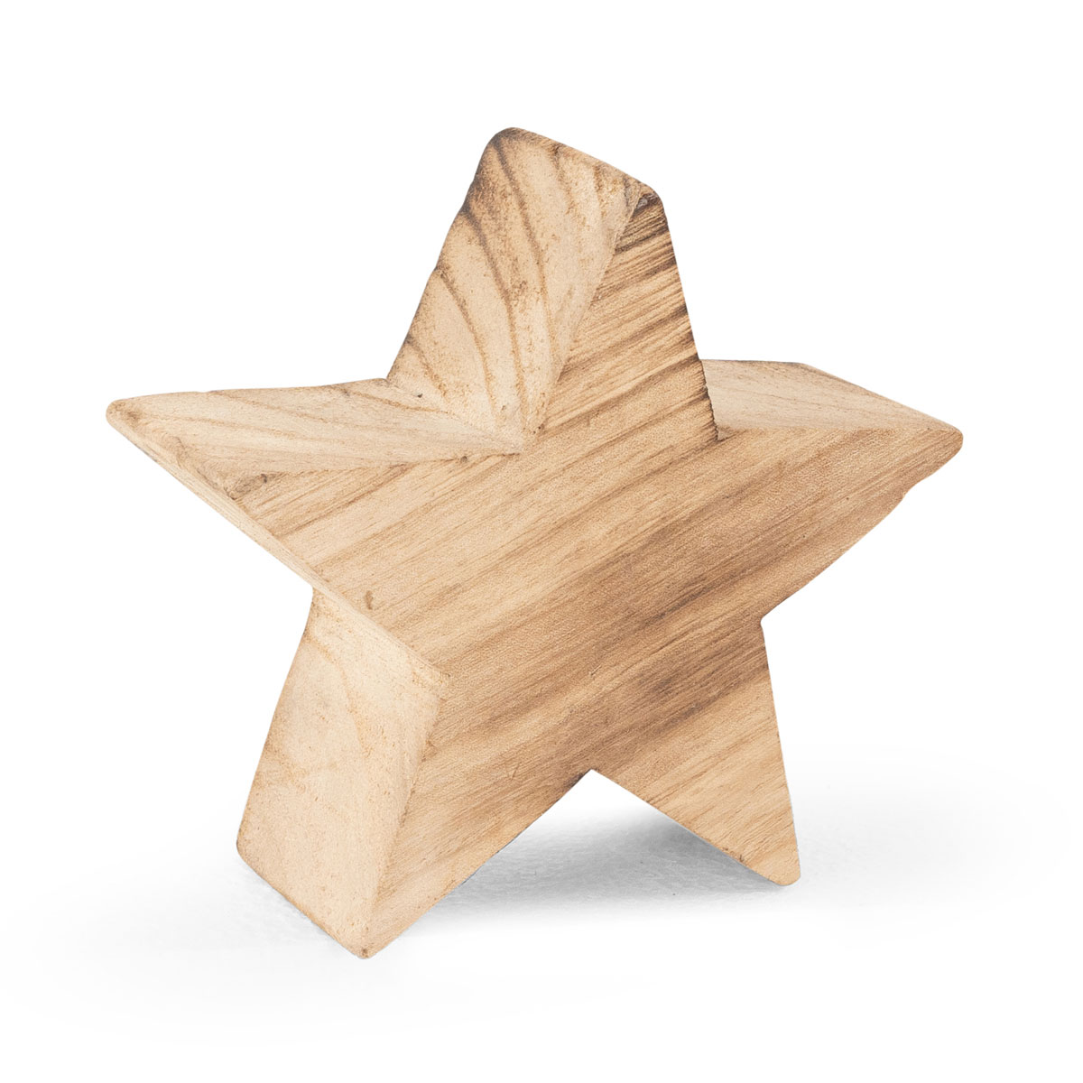 Stern Holz 15 x 6 cm natur