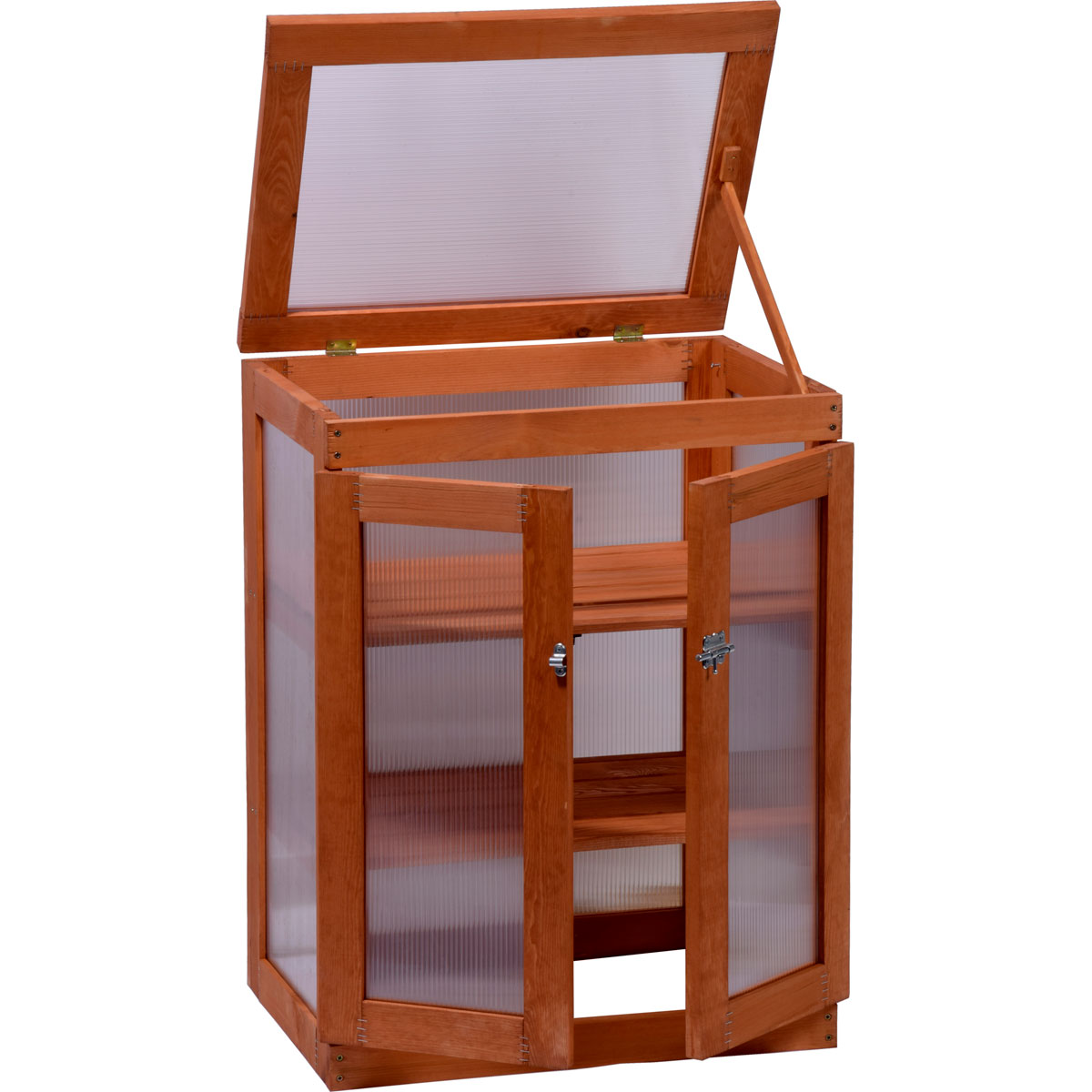 dobar Mini-Gewächshaus 58 x 76 x 43 cm braun Bild 2