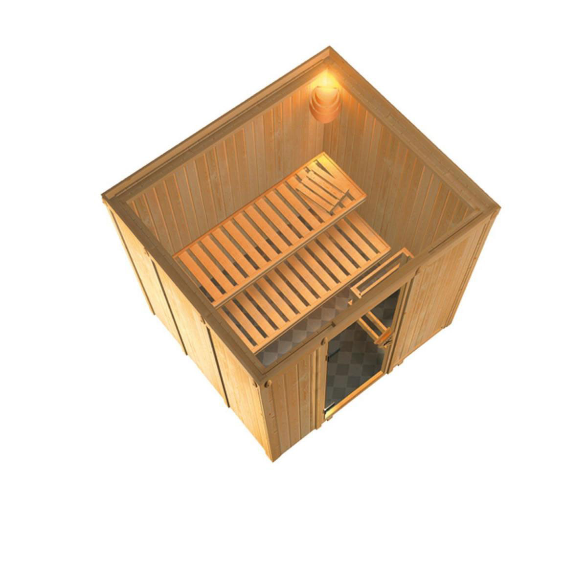 Karibu Systemsauna Daria 68 mm ohne Ofen ohne Dachkranz Bild 3