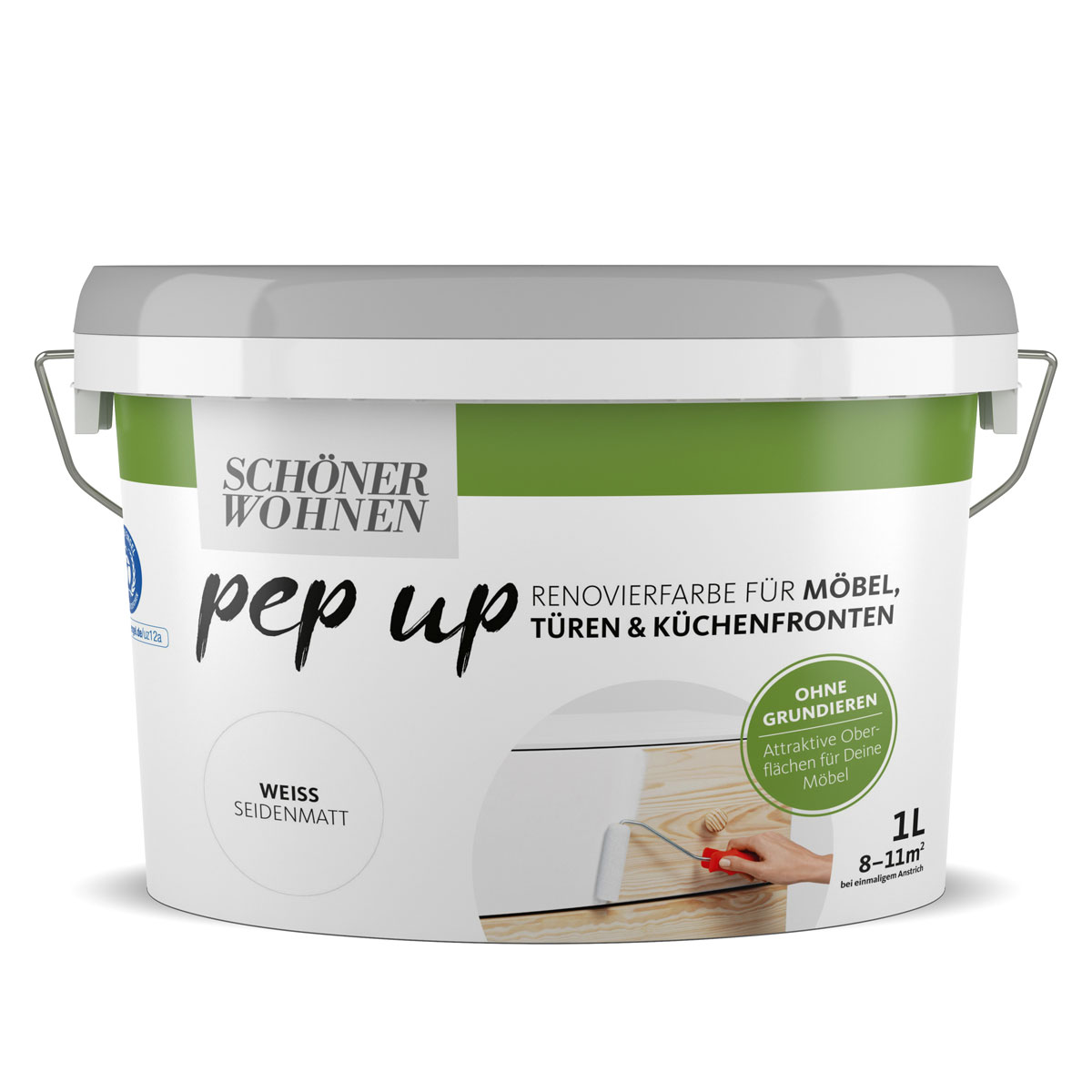 Schöner Wohnen Farbe pep up weiß für Möbel Türen und Küchenfronten 1 L Bild 1