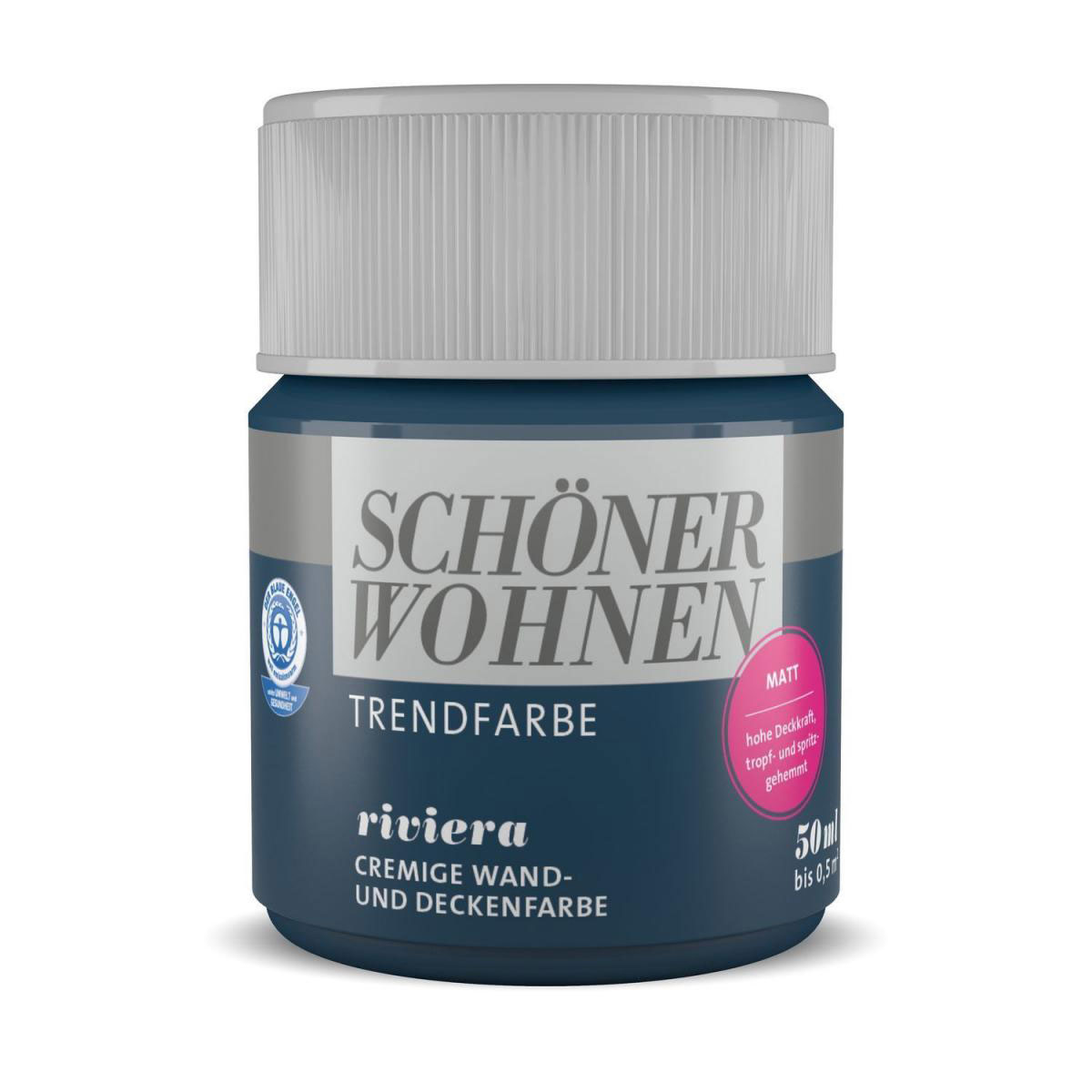 Schöner Wohnen Farbe Tester Trendfarbe matt 50 ml Riviera