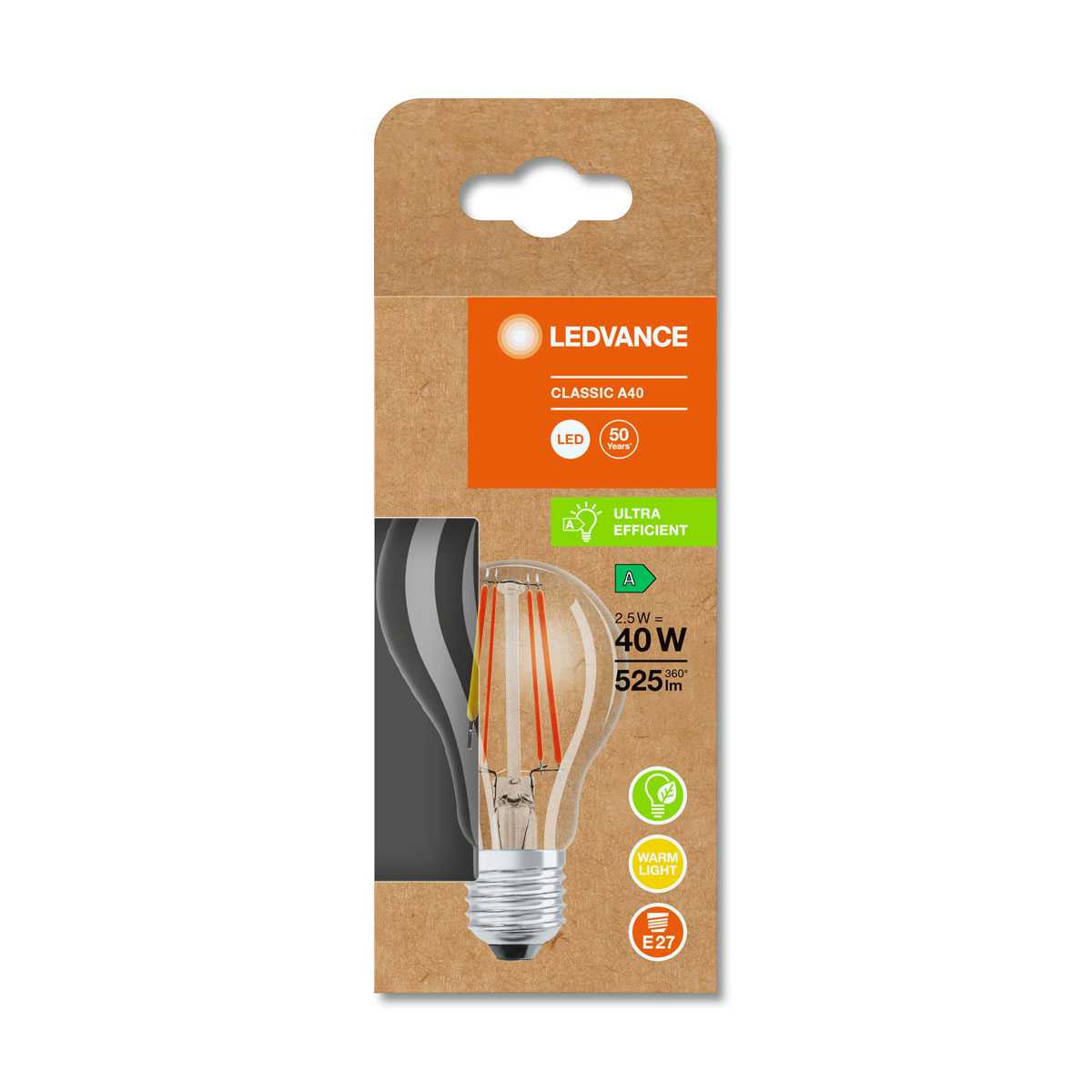 Ledvance LED-Leuchtmittel A40 E27 2,5W warmweiß Bild 4