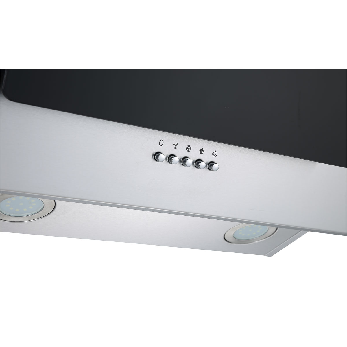 Schraeghaube  CH2060SBM GLAS SCHWARZ Bild 4