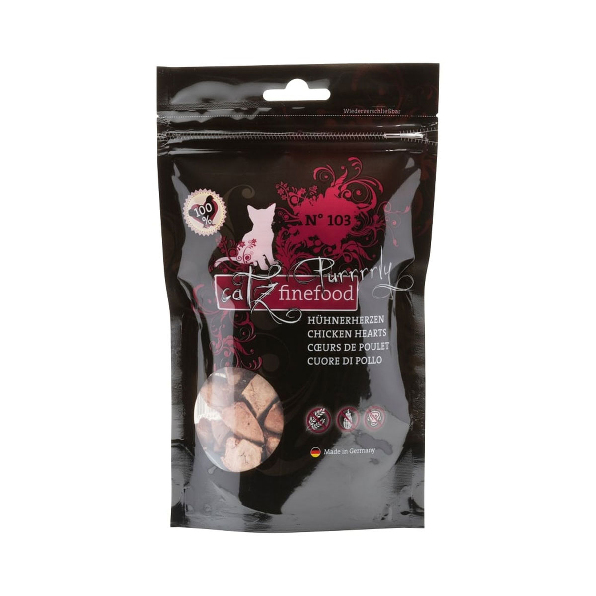 Catz finefood Purrrrly N 103 - Hühnerherzen 35g