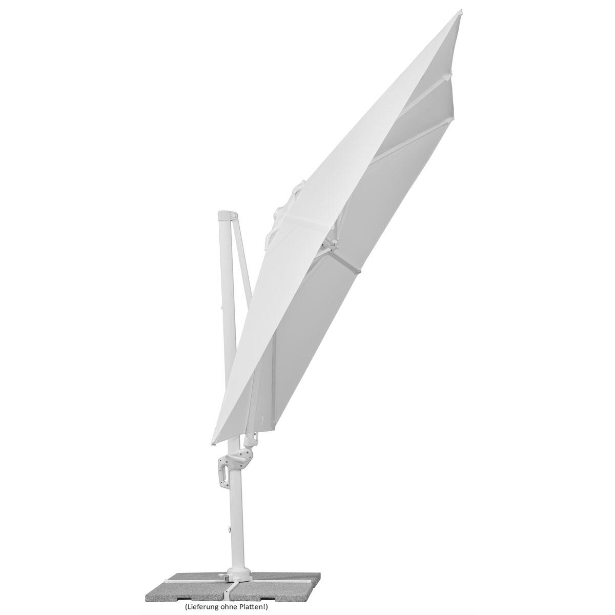 Schneider Schirme Ampelschirm Rhodos Twist Bianco 300 x 300 cm weiß Bild 2