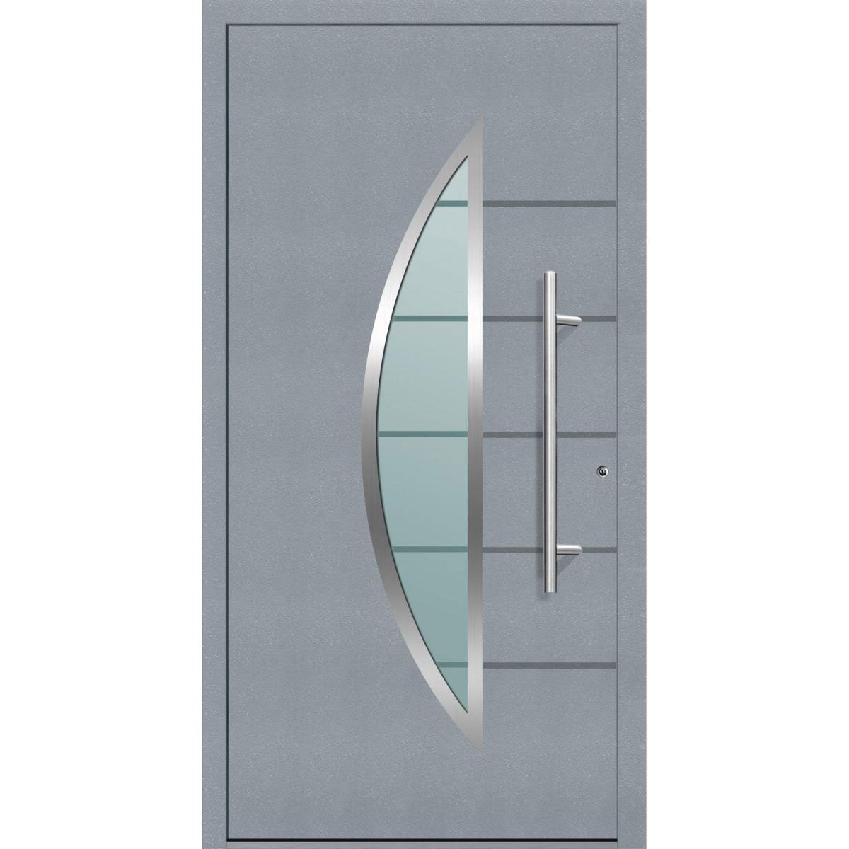 Aluminium Sicherheits-Haustür Sassari Exklusiv 75 mm grau 100 x 210 cm Anschlag rechts inkl Griffset Bild 1