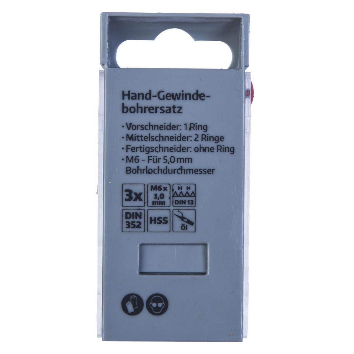 Krone Gewindebohrer-Satz HSS M6 3-teilig Bild 3