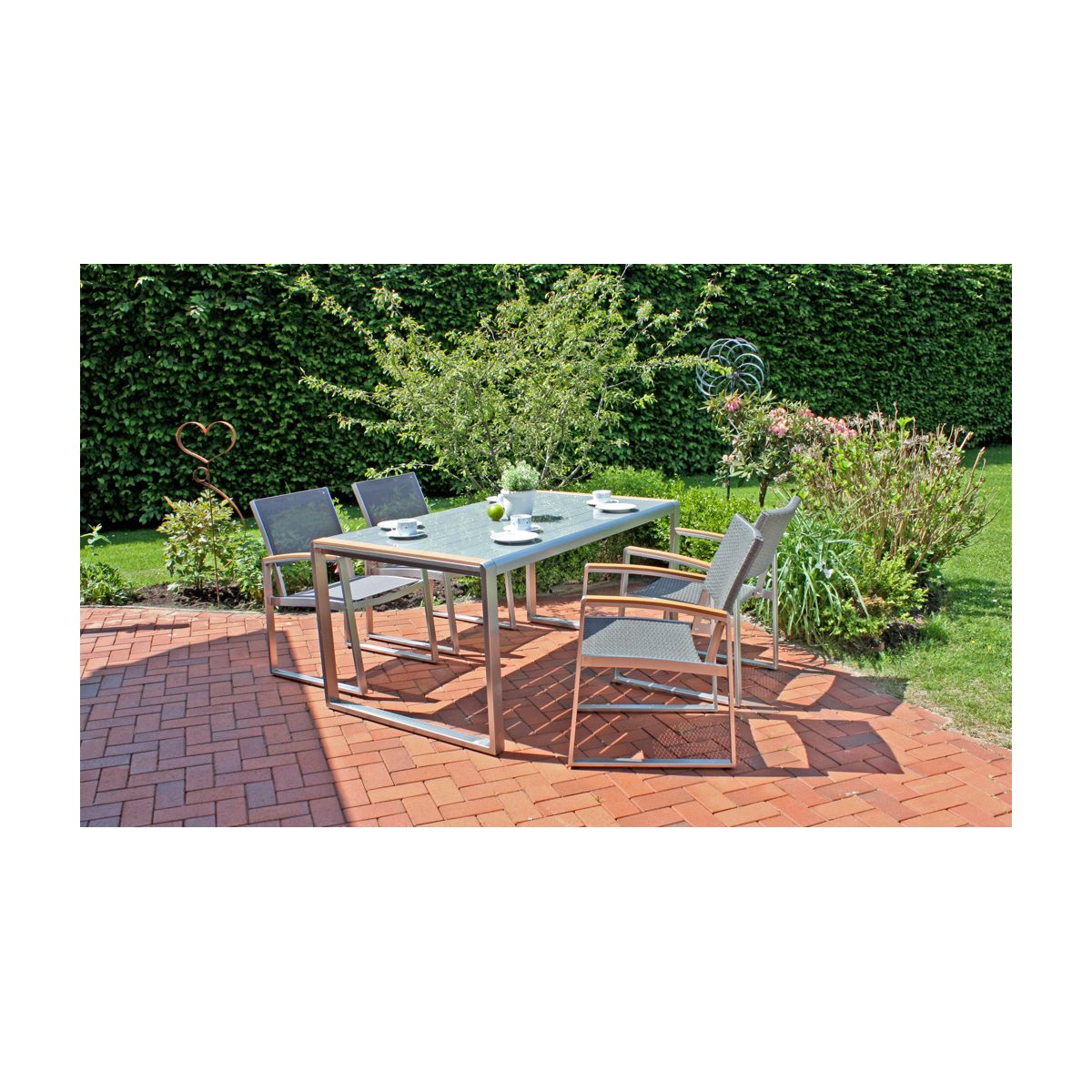 Garden Pleasure Tischgruppe AVA 5-tlg. Aluminium, Nonwood, Kunststoffgewebe Bild 8