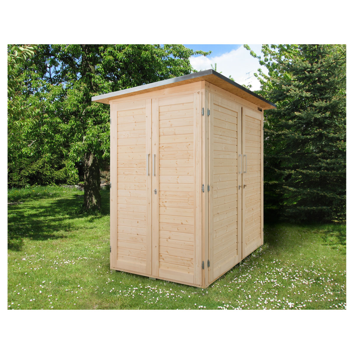 Weka Gartenschrank Q ohne Bikelager naturbelassen Bild 2