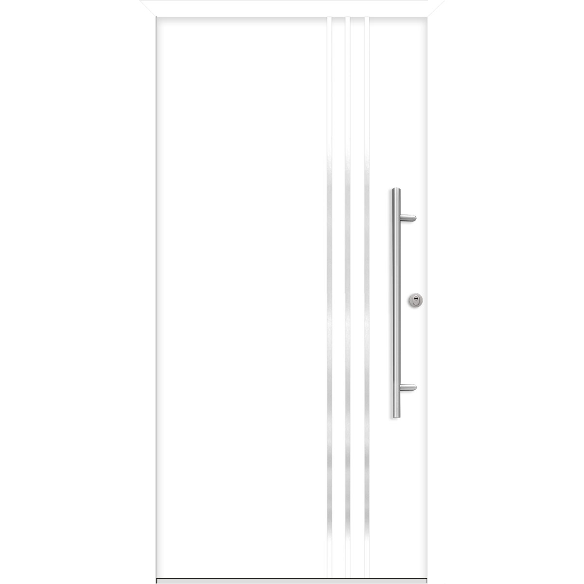 SplenDoor  Premium-Haustür Passivedoor Kalmar RC2 energiesparend einbruchsicher weiss 100 x 200 cm rechts Bild 1