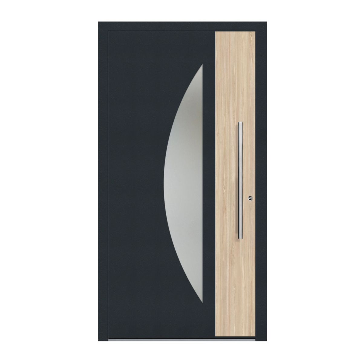 Schüco Aluminium Haustür 109 Modena Excellent 1100 x 2100 mm RAL9016/7016 DR