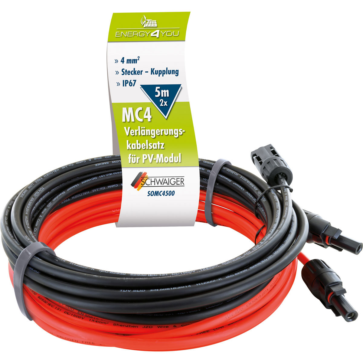 Schwaiger  Kabel MC4 für Solarpanel 5 m Bild 2