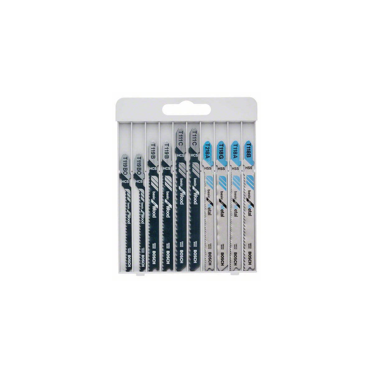 Bosch Professional  10 teilig Stichsägeblatt-Set Basic for Metal and Wood