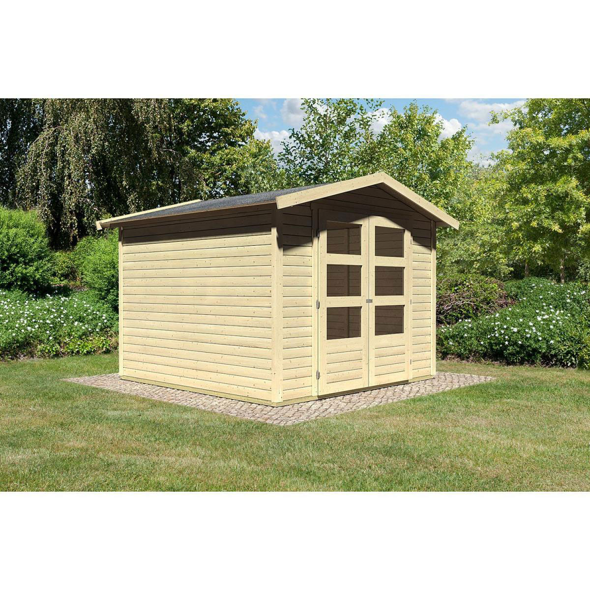 Karibu Gartenhaus Amberg 4 naturbelassen