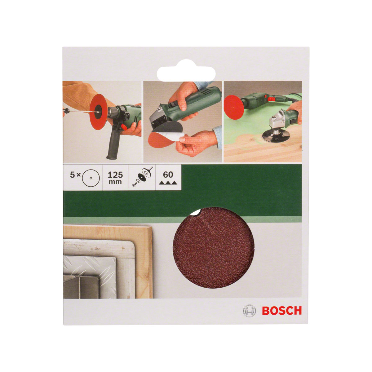 Bosch  Papierschleifblatt Stützteller 125 mm K60 gespannt Bild 2