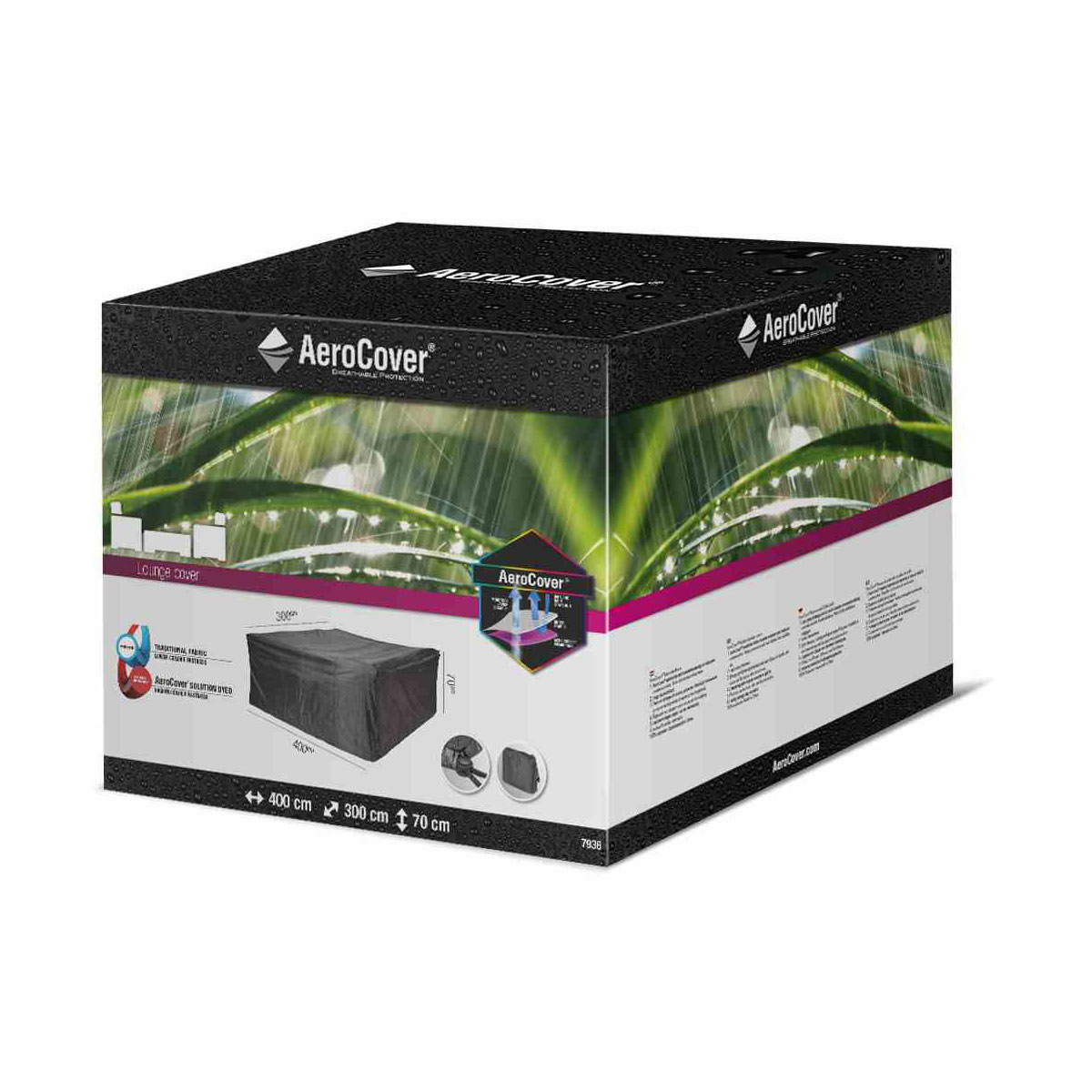 AeroCover Schutzhülle für Lounge-Sets 400 x 300 x 70 cm anthrazit Bild 1
