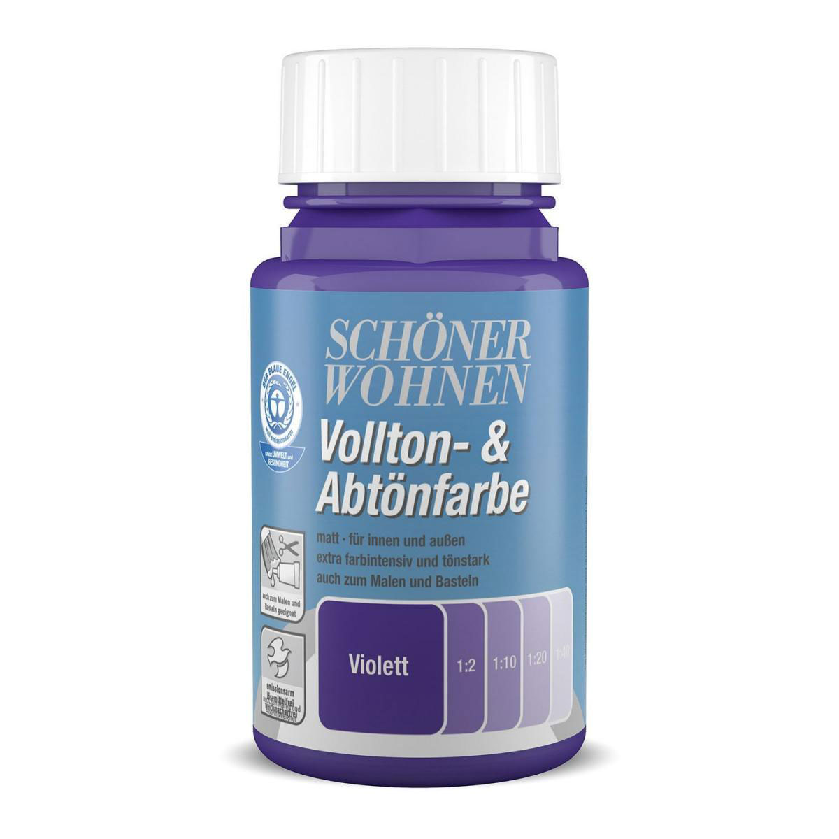 Schöner Wohnen Farbe Voll-und Abtönfarbe Violett 0,125 L
