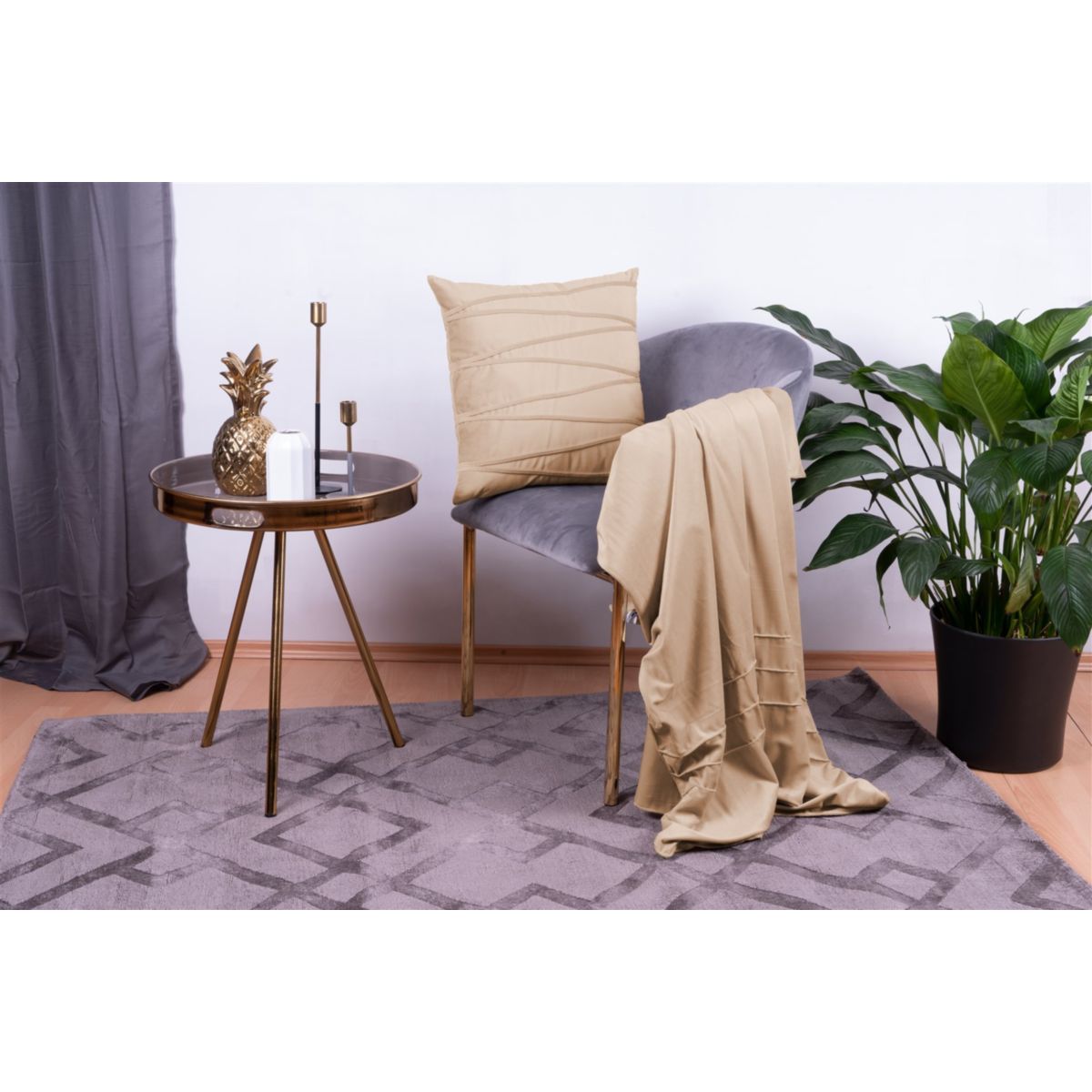 Dekokissen & Decke Paulina 125 2er-Set Champagner Bild 5