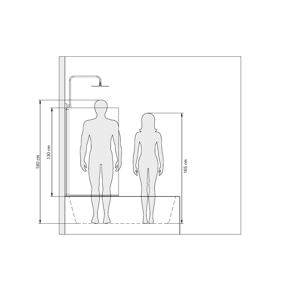 Schulte Badewannenfaltwand Alu Natur 70 x 130 x 70 cm ESG hell klar Bild 7