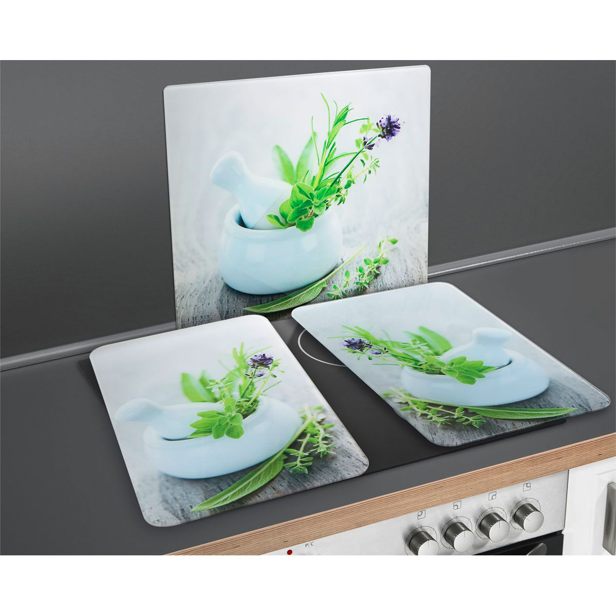 Wenko Herdabdeckplatte Kräutergarten 2er Set Bild 7