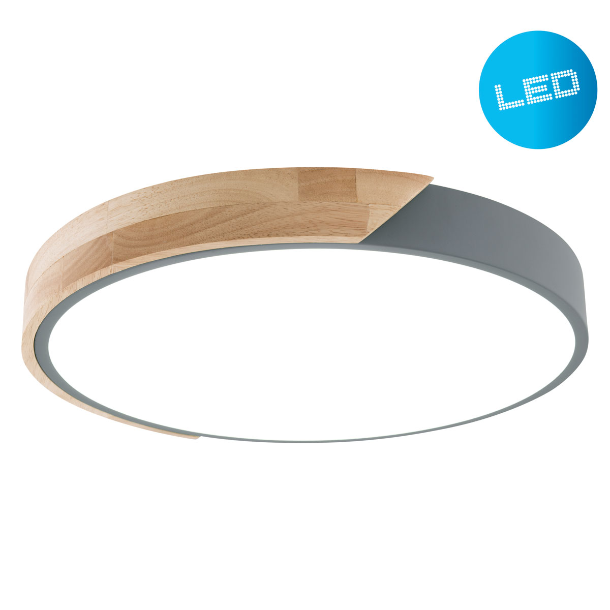 näve LED-Deckenleuchte Borneo grau Bild 1