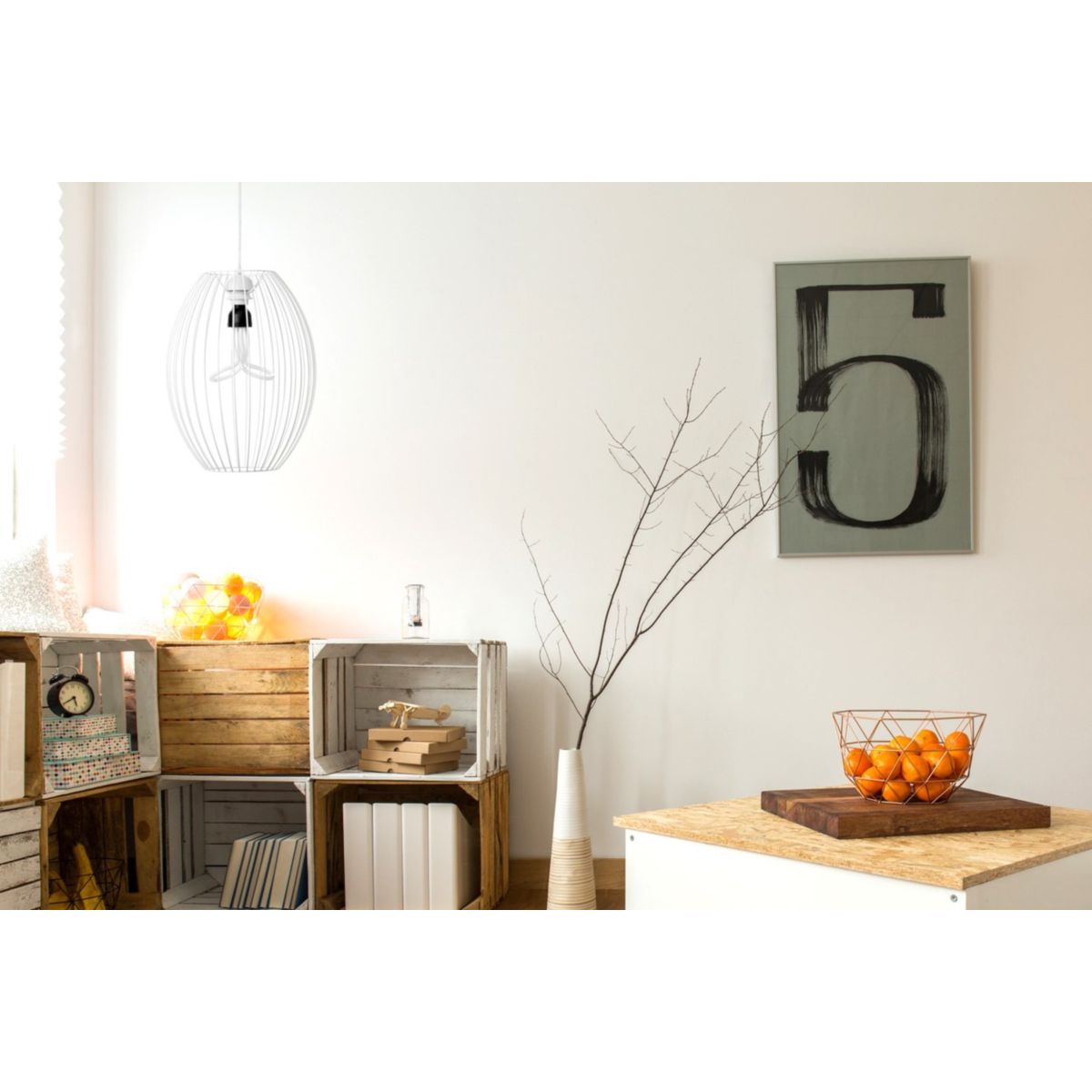 Hängelampe Olivia 110 weiss Bild 3