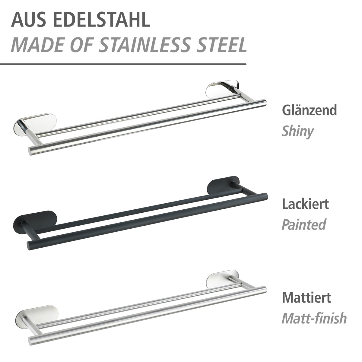 Wenko Turbo-Loc Badetuchstange Duo Orea Bild 5