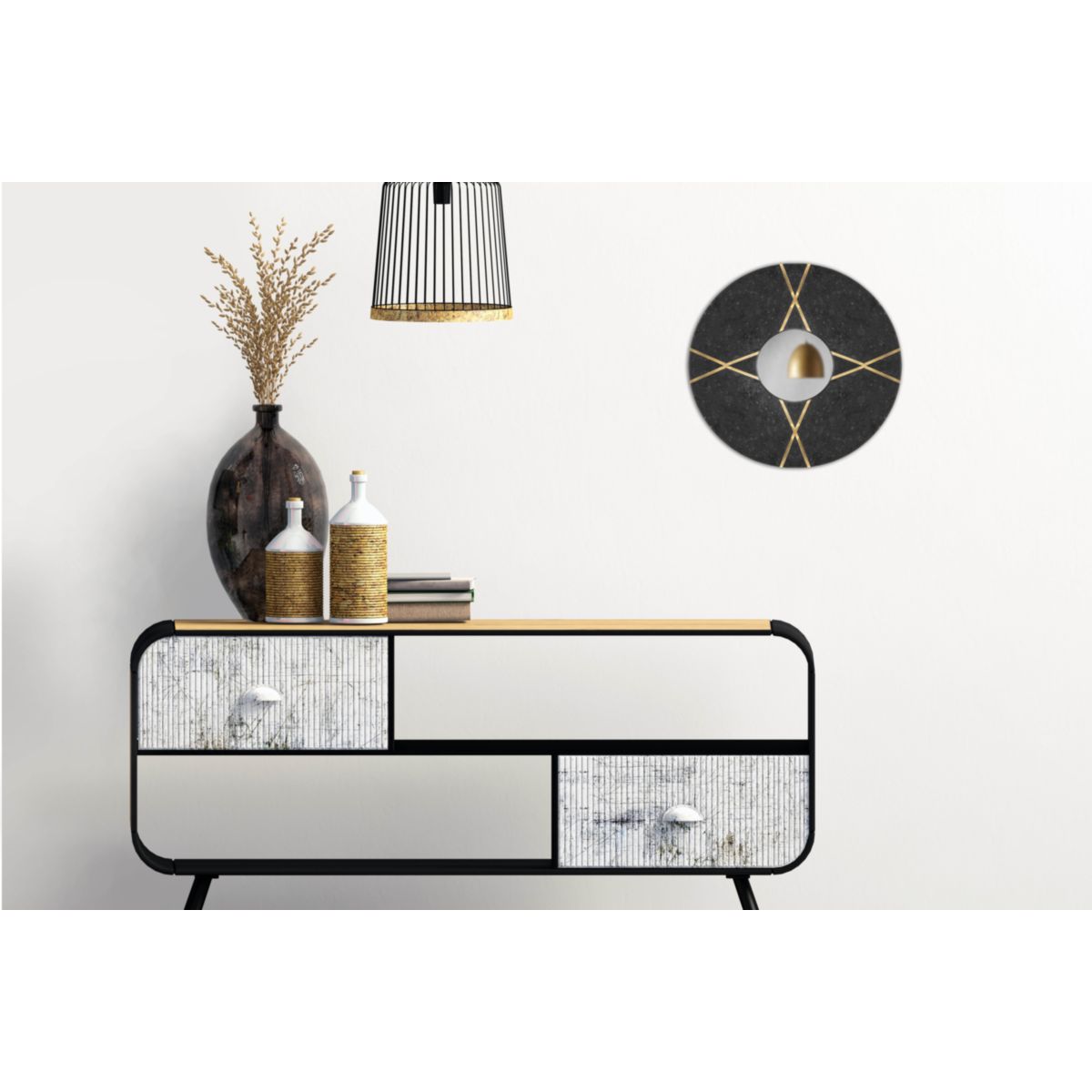 Wandspiegel Dexter 125 schwarz Bild 3