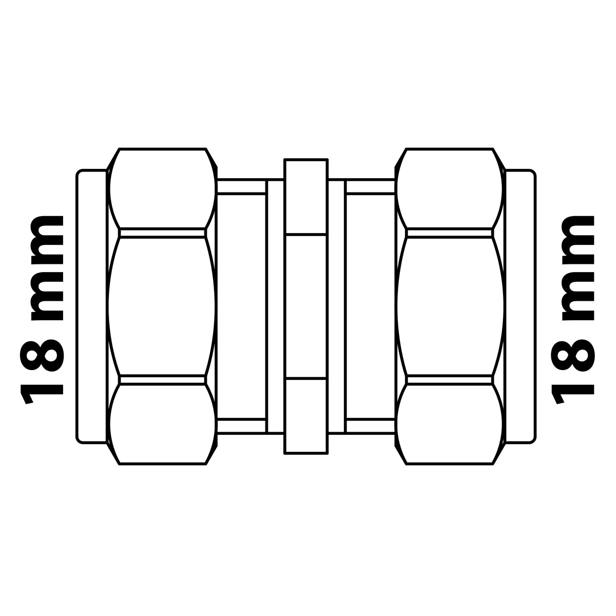 Kirchhoff Verbindungsstück Durchmesser 18 mm Klemmfitting für CU-Rohr Bild 3