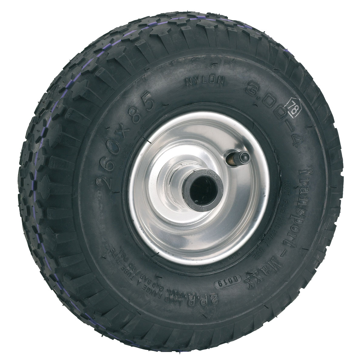 Dörner + Helmer Ersatz-Luftrad mit Metallfelge und Blockprofil 260 x 85 mm