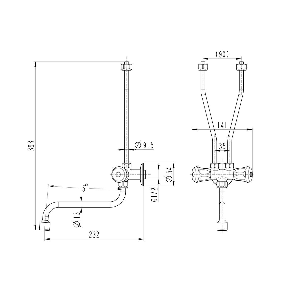 Zweiknopfarmatur QMIX 10 chrom Bild 3