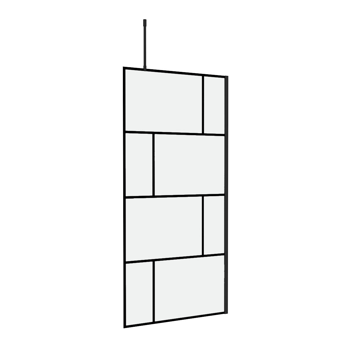 Aurlane Walk In Dusche Bricks schwarz 90 x 195 cm Bild 1