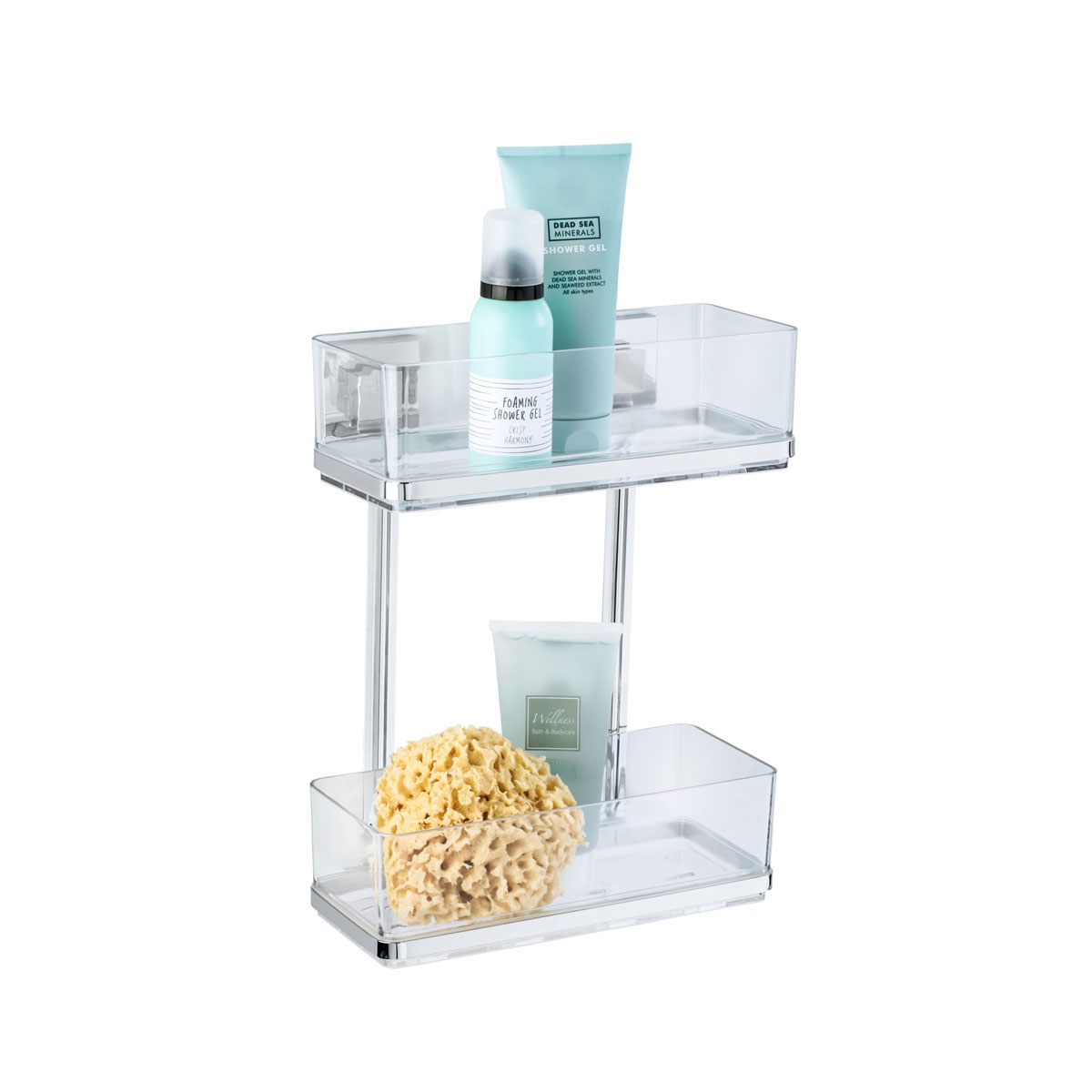 Wenko Vacuum-Loc Wandregal Quadro 2 Etagen