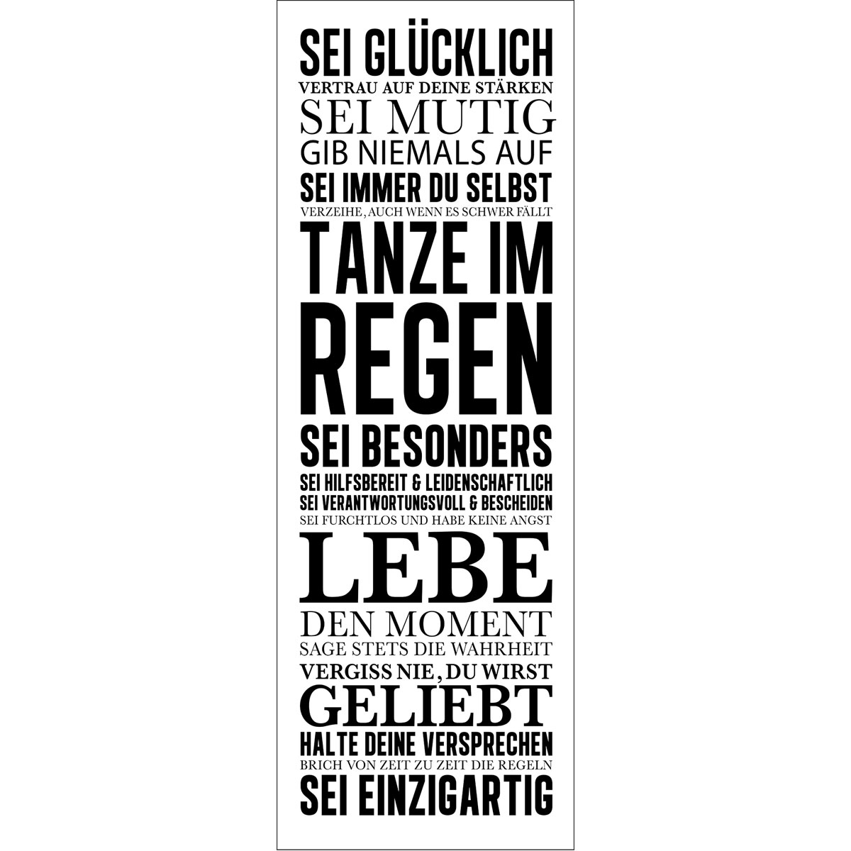 Canvas-Art Sei Glücklich 30 x 80 cm Bild 1