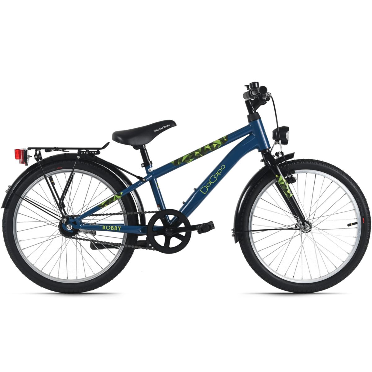 Adore DaCapo Kinderfahrrad 20" Bobby Blau 1 Gang RH 27 cm mit Beleuchtung - Ab 6 Jahre