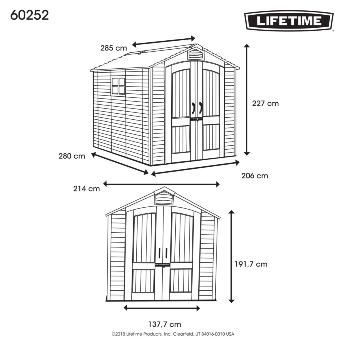 Lifetime Gerätehaus Phoenix 285x214x227cm Bild 12