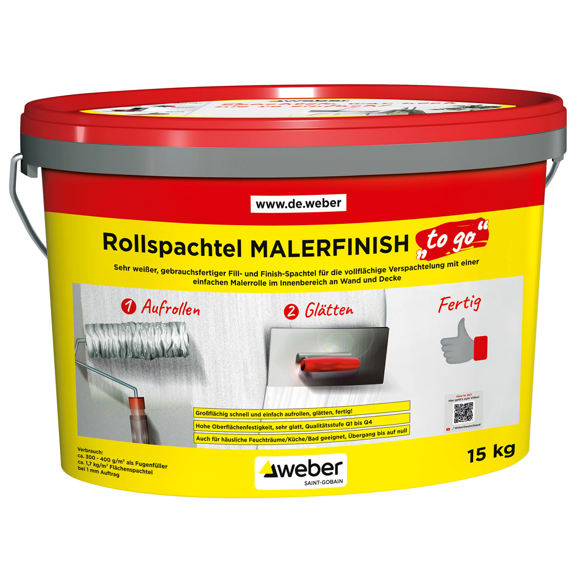 Weber Rollspachtel Malerfinish to go 15 kg