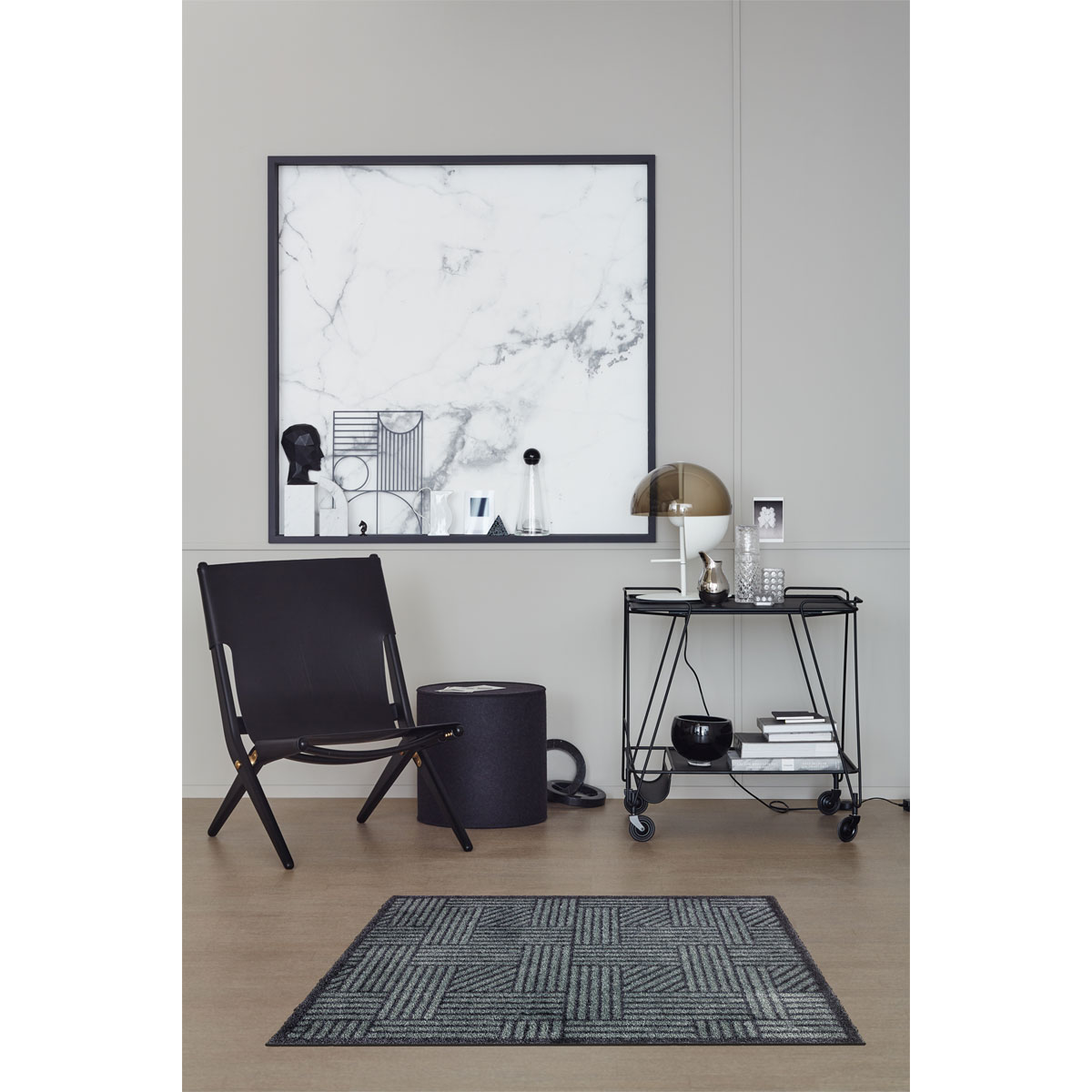 Schöner Wohnen  Schmutzfangmatte „Manhattan“, Streifen-Gitter/grau-anthrazit, 50x70 cm Bild 4