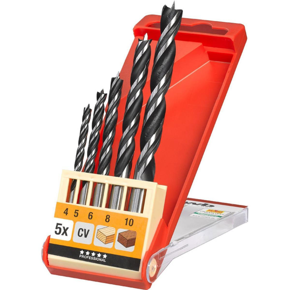 kwb  Holzspiralbohrersatz 5 teilig