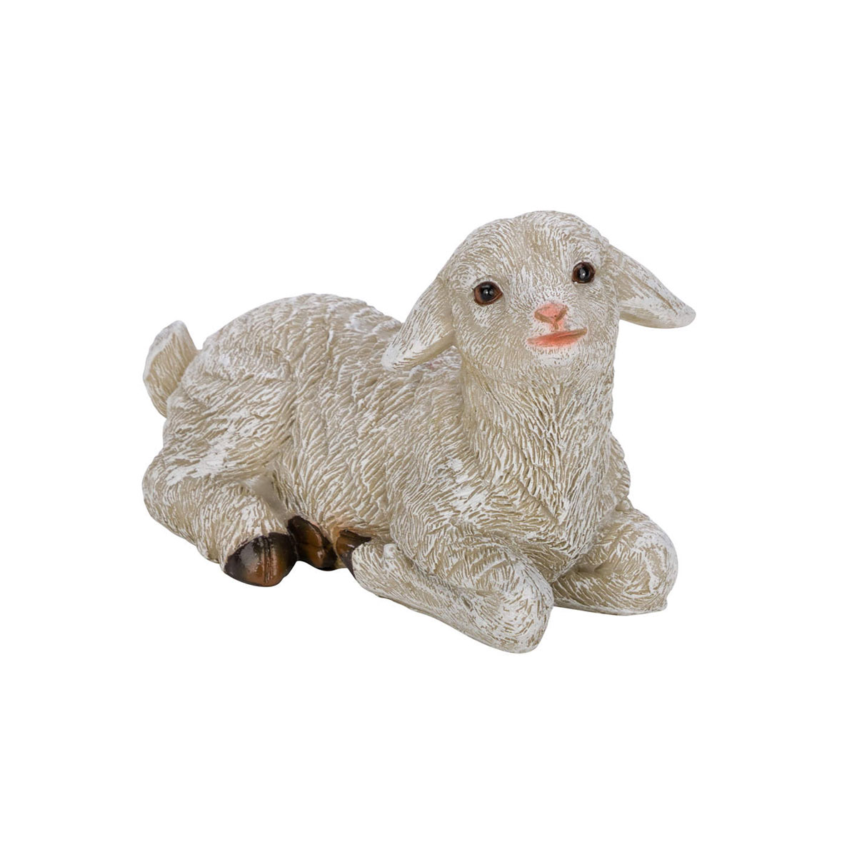 Deko-Schaf liegend 12 x 6,5 x 7,5 cm creme