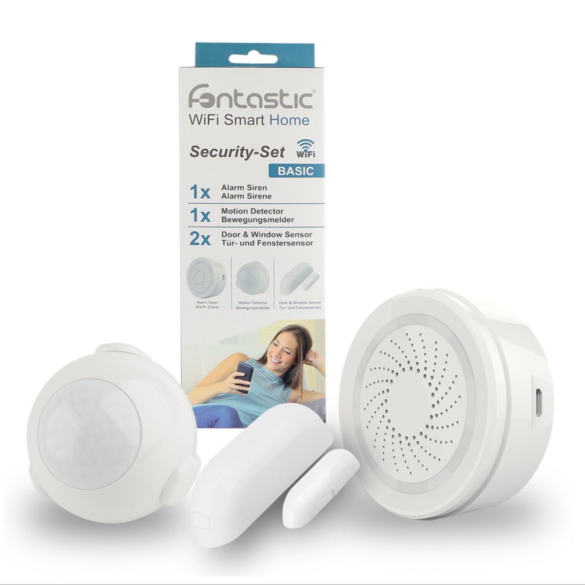 Fontastic WiFi Sicherheits-Set Smart Home 4-teilig