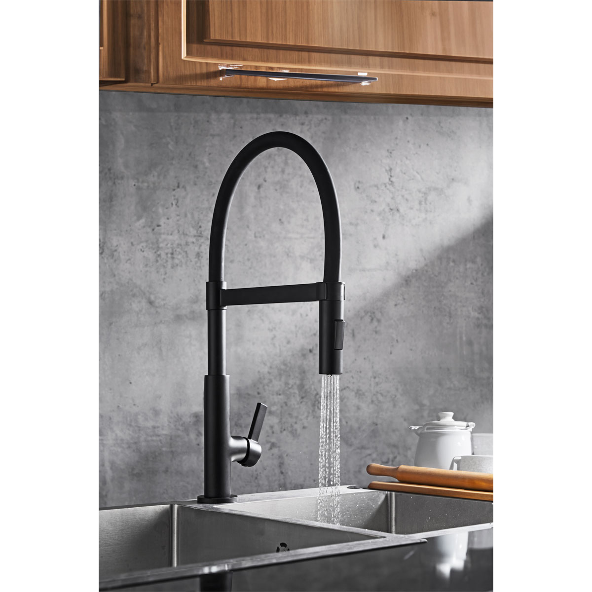 Valblue Spültischarmatur Noto chrom/ schwarz Bild 4