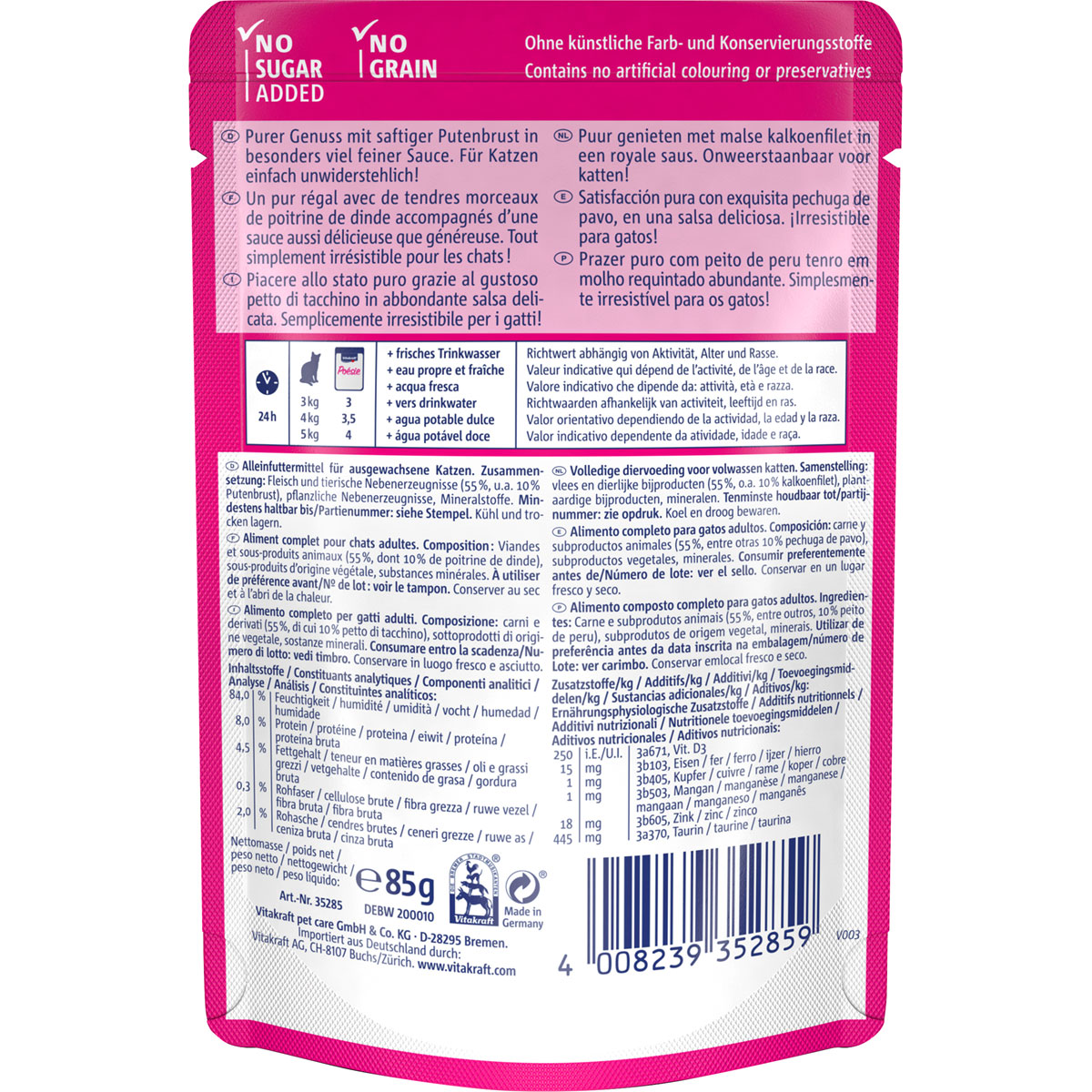 Vitakraft  Poesie Delice Sauce Pouch Putenbrust 85g Bild 2